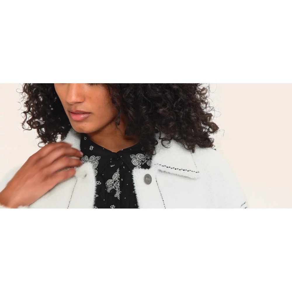 Woolrich x Target Women's M Medium Shacket Cream Sweater / Shirt Jacket‎ NWT! - Picture 5 of 7